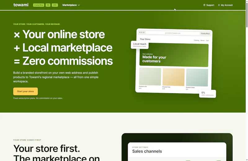 Towami 2.0: Stores + Marketplace screenshot 2