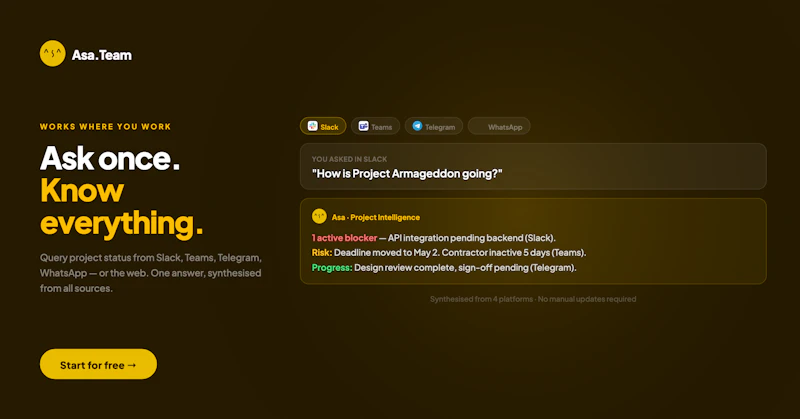 Asa.Team - Project Intelligence screenshot 2
