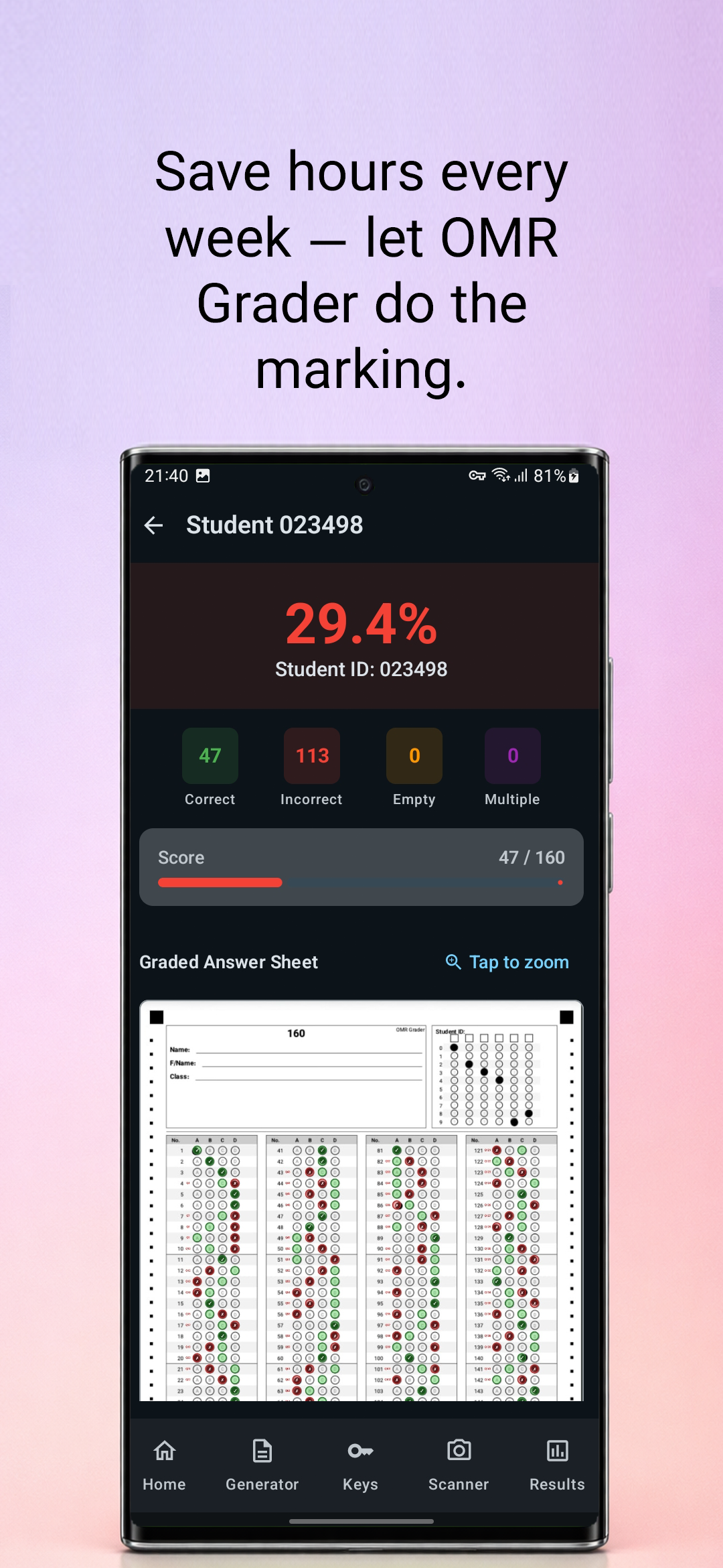 OMR Sheet Scanner and Grader gallery image
