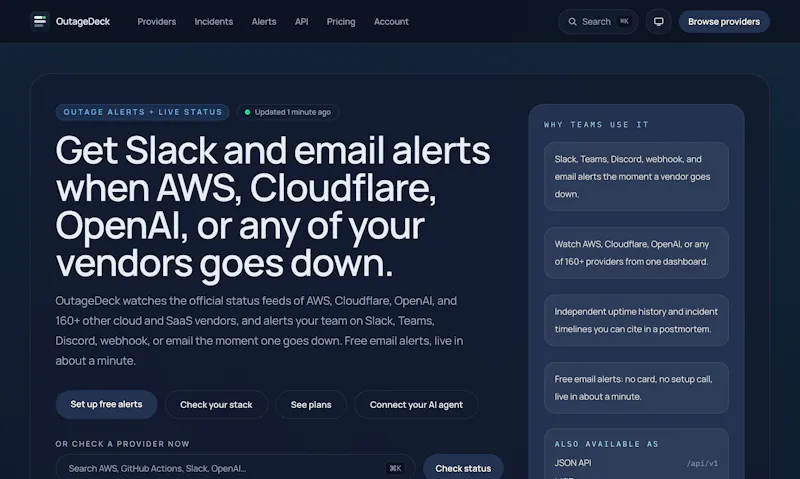 OutageDeck screenshot 2