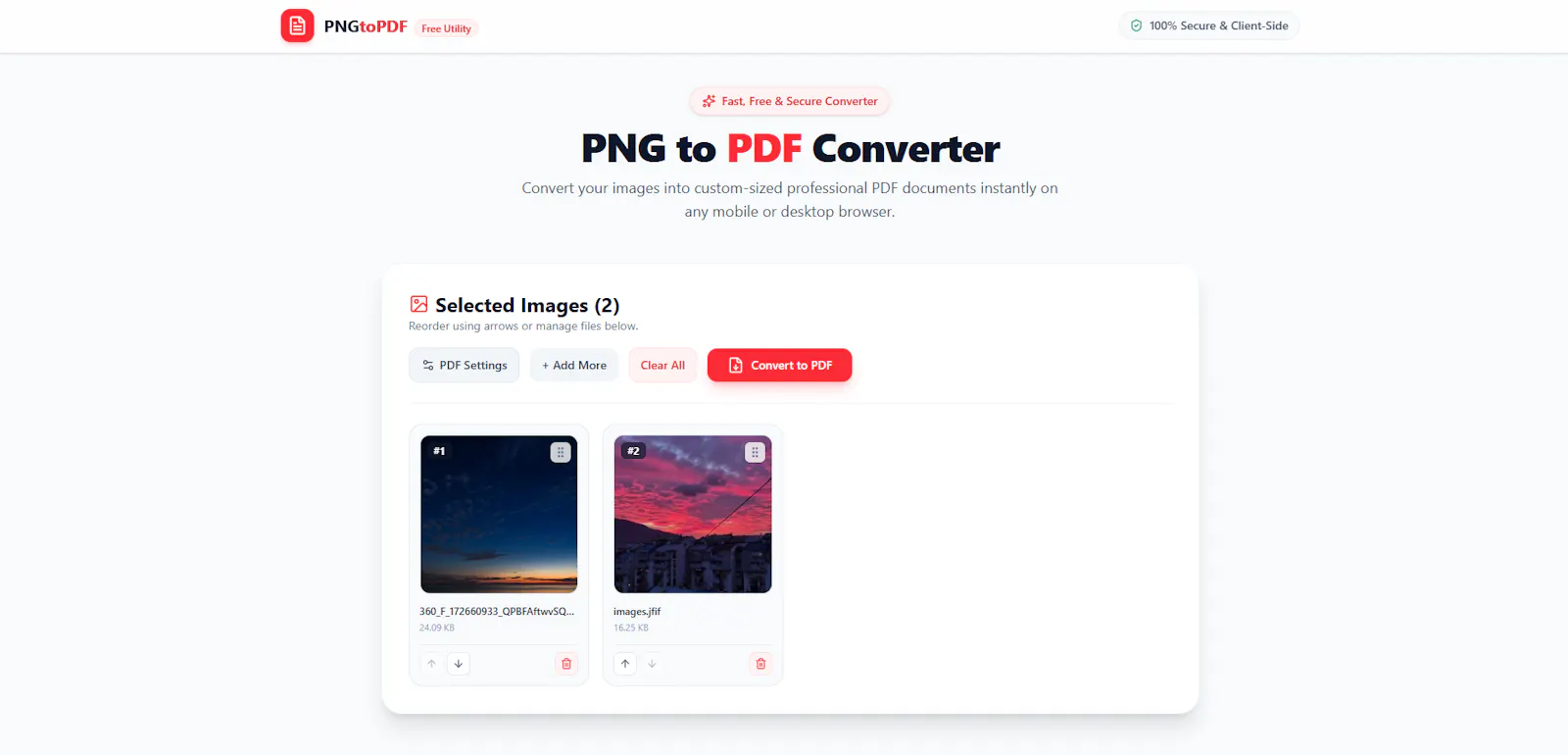 PNG to PDF Converter screenshot 2
