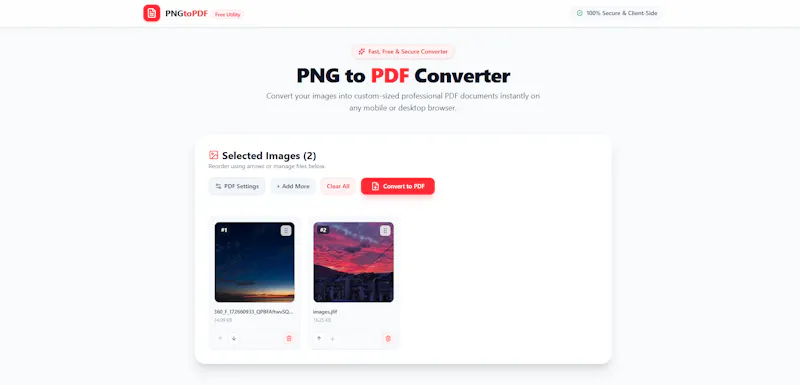 PNG to PDF Converter screenshot 2