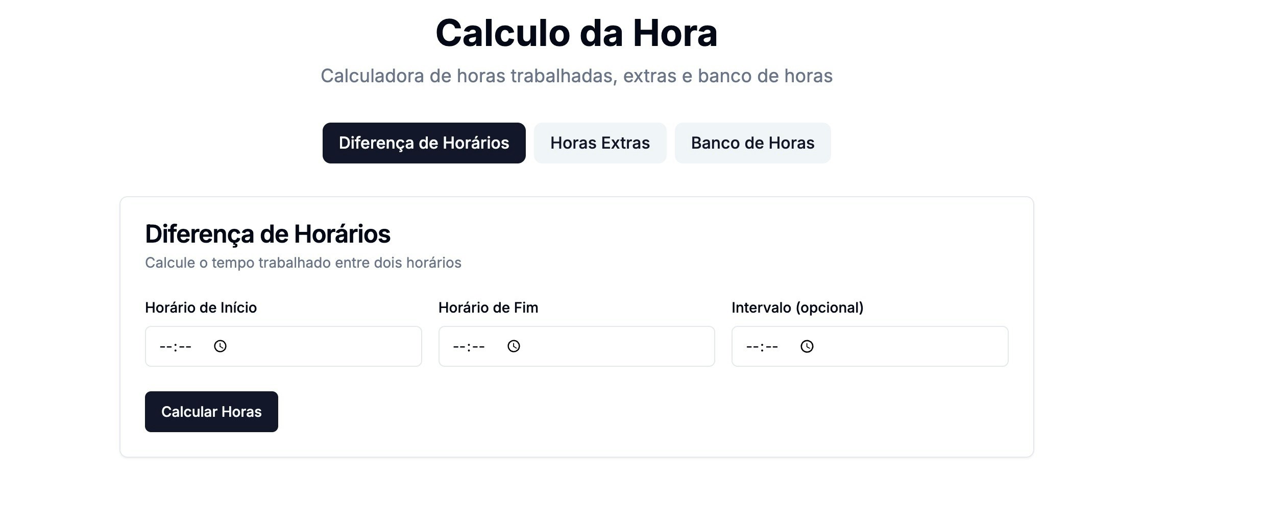Calculo da Hora logo