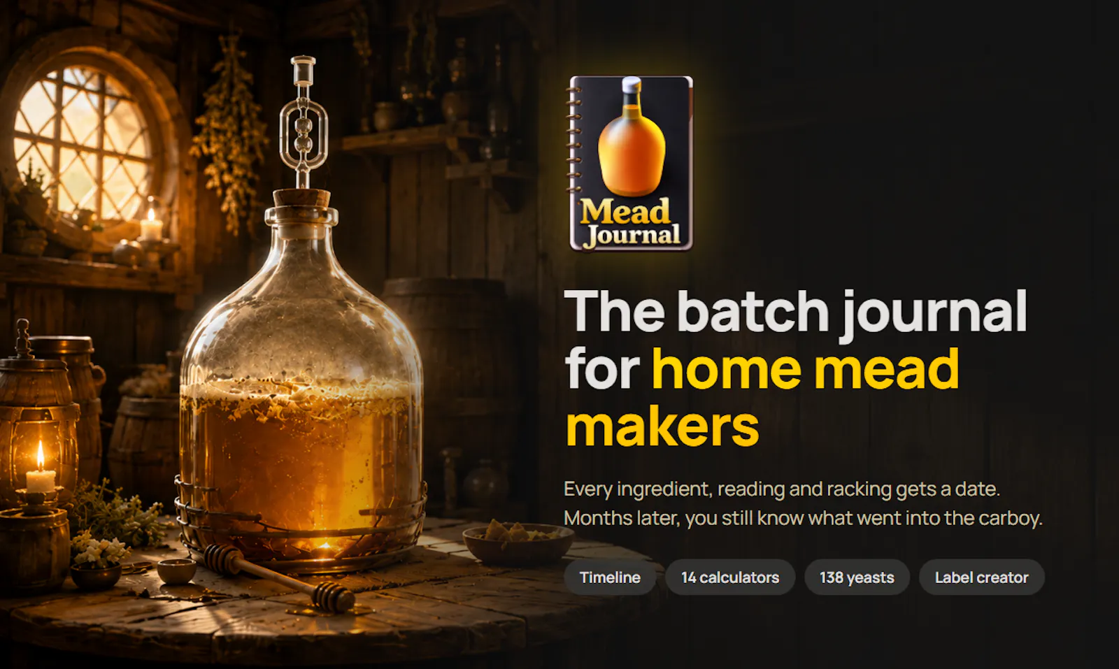 Mead Journal screenshot 2