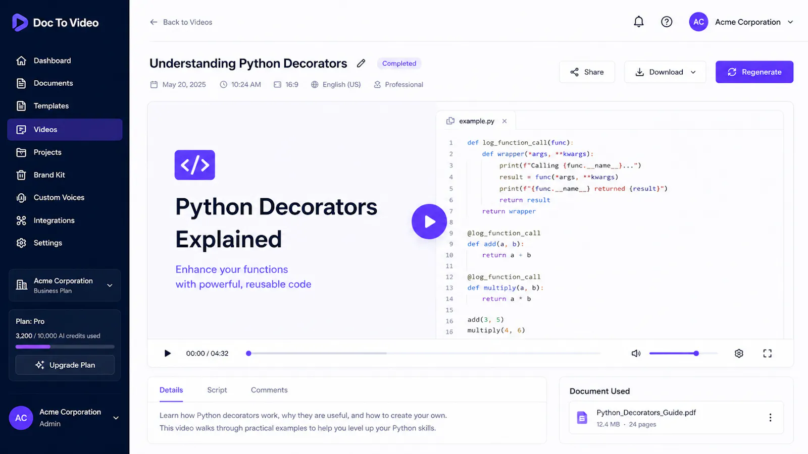 Narrdoc — Turn docs into demo videos screenshot 5