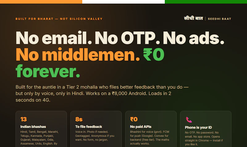 Seedhi Baat — India's Constituency OS screenshot 3