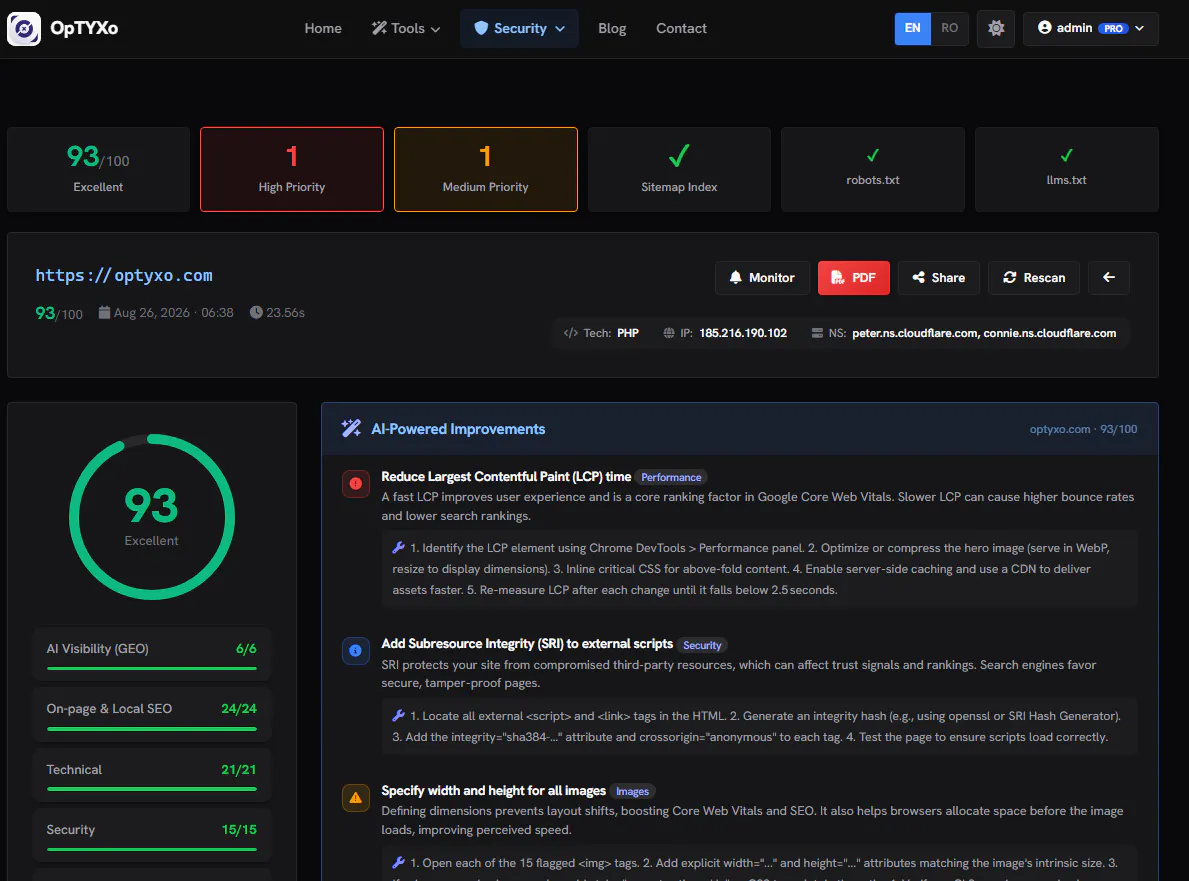 OpTYXo screenshot