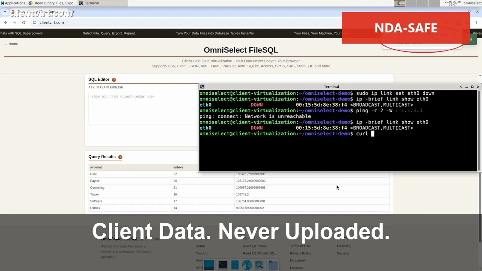 OmniSelect FileSQL screenshot 1 (video preview)