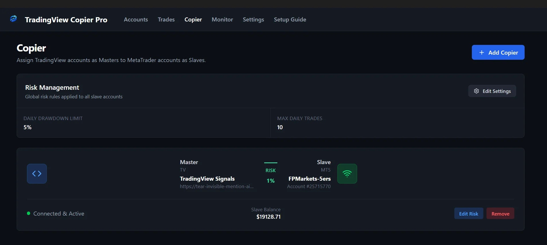 TradingView Copier Pro — Automate TV-MT5 gallery image