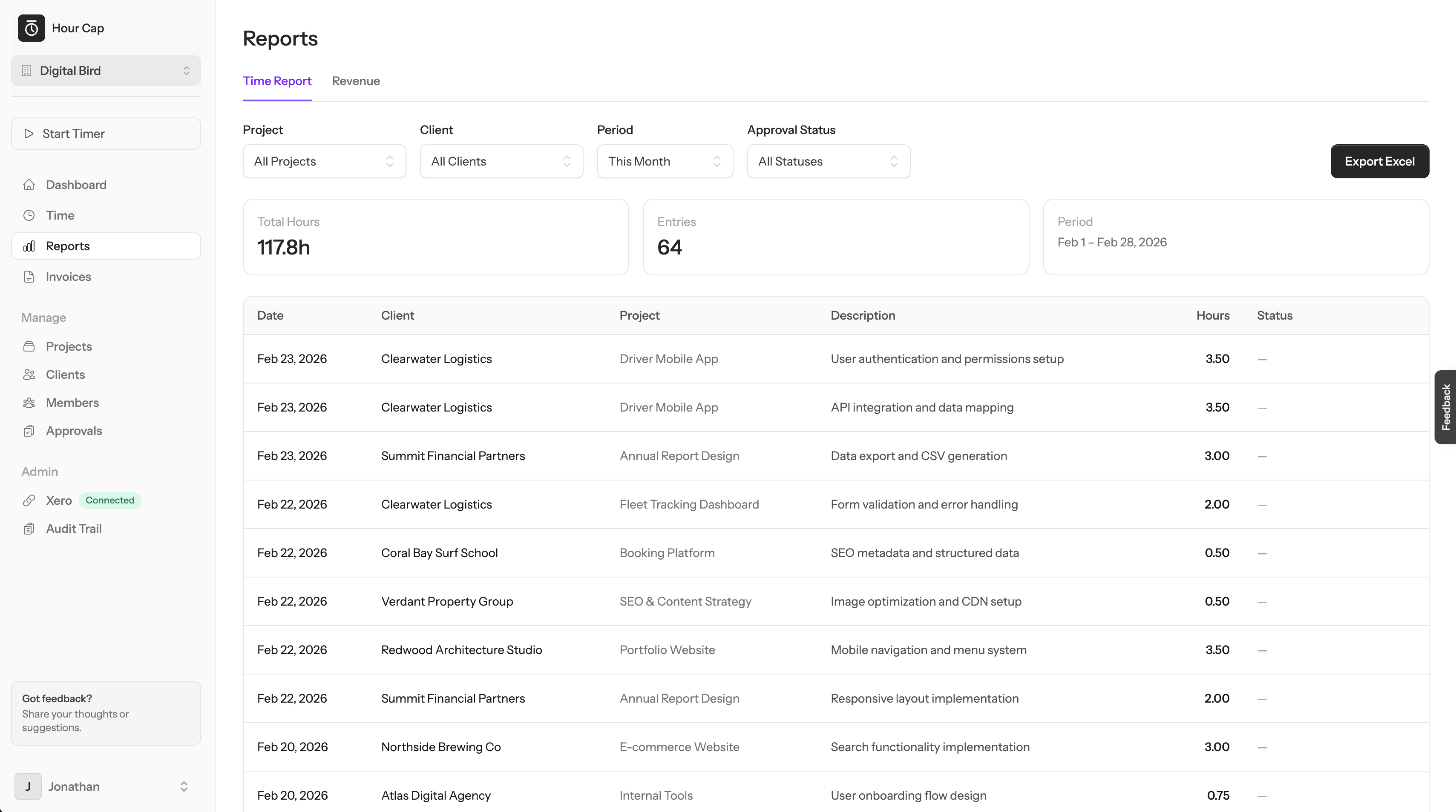 Hour Cap - Screenshot 4 showing product features and functionality