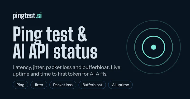 pingtest.si screenshot 1