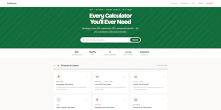 CalVerse — Free Financial Calculators gallery image
