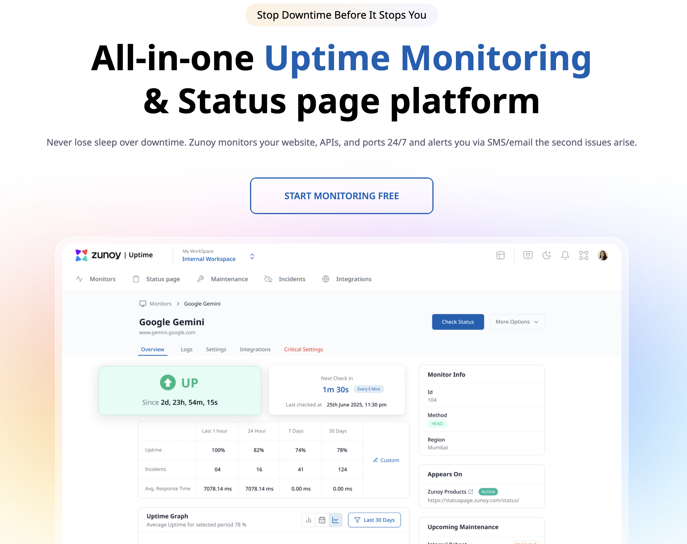 Zunoy Uptime gallery image