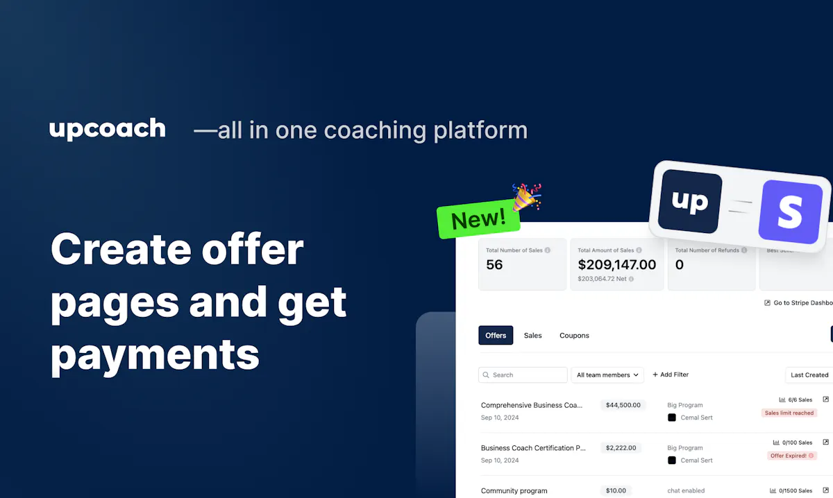 upcoach — Online Payments & Offer Pages