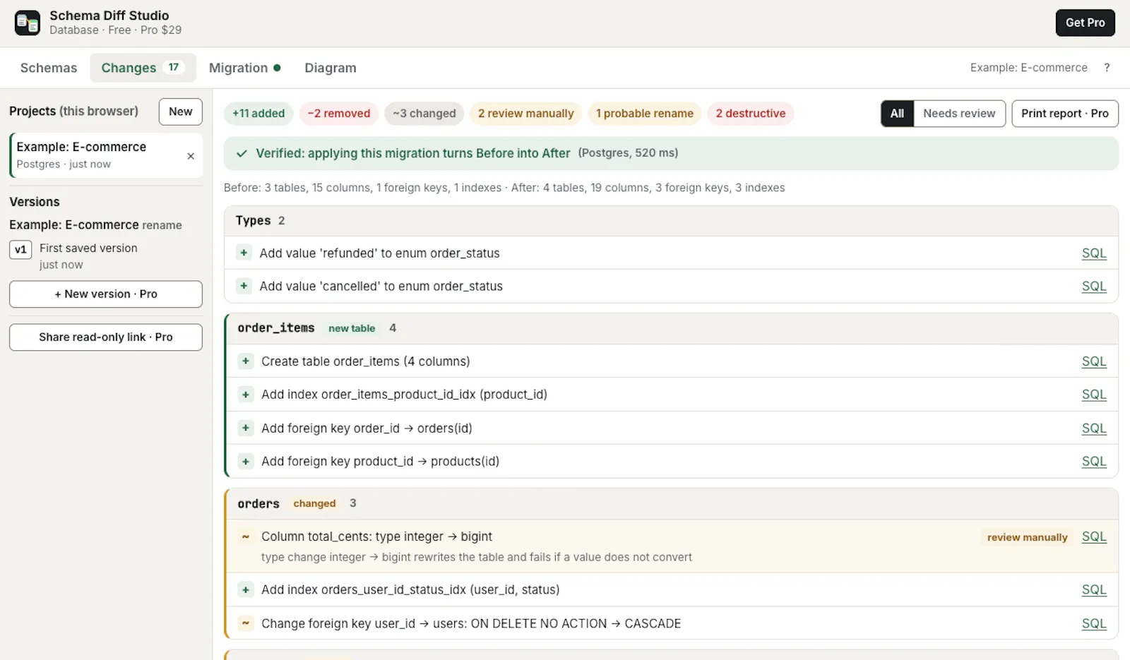 Schema Diff Studio screenshot 3