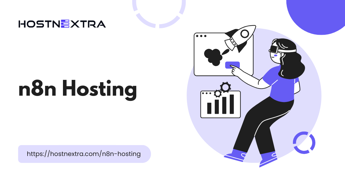 HostnExtra - Managed n8n Hosting - Main product screenshot demonstrating key features and user interface
