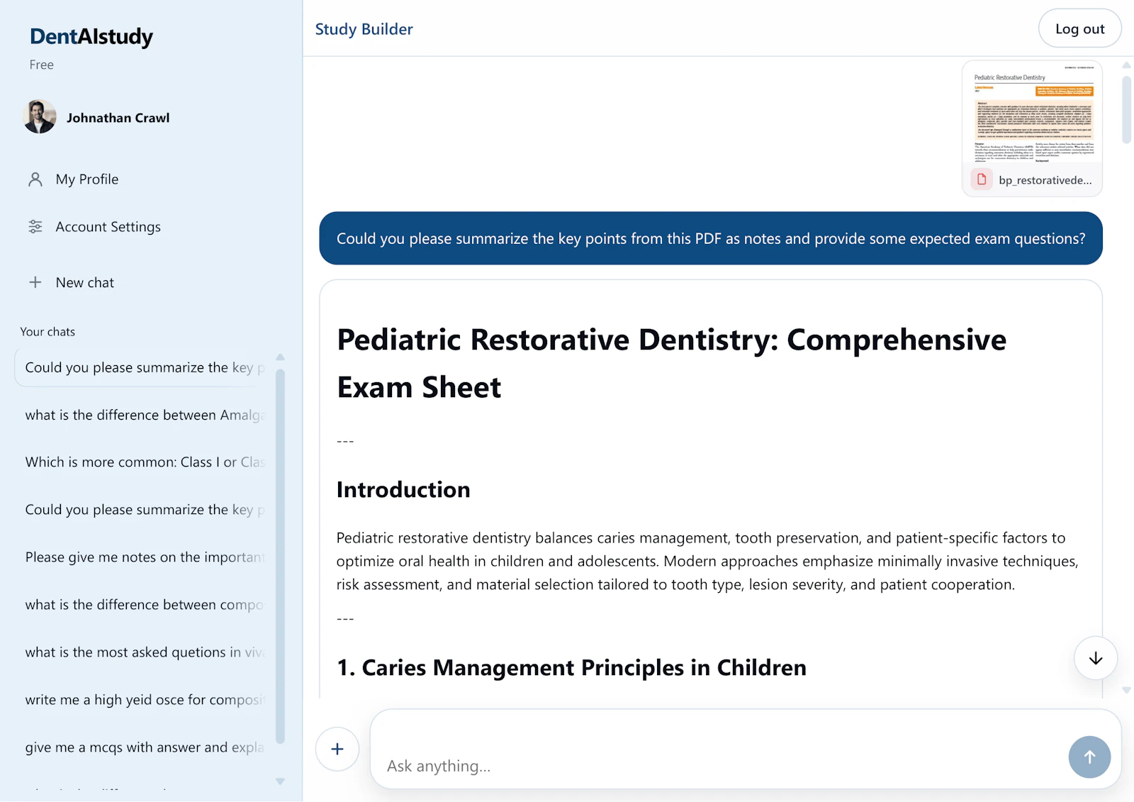 DentAIstudy screenshot 1
