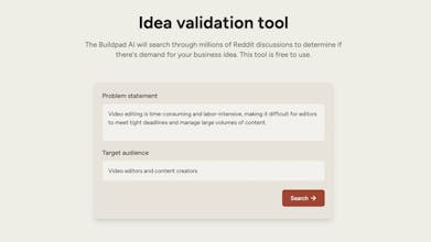 Idea validation tool by Buildpad gallery image