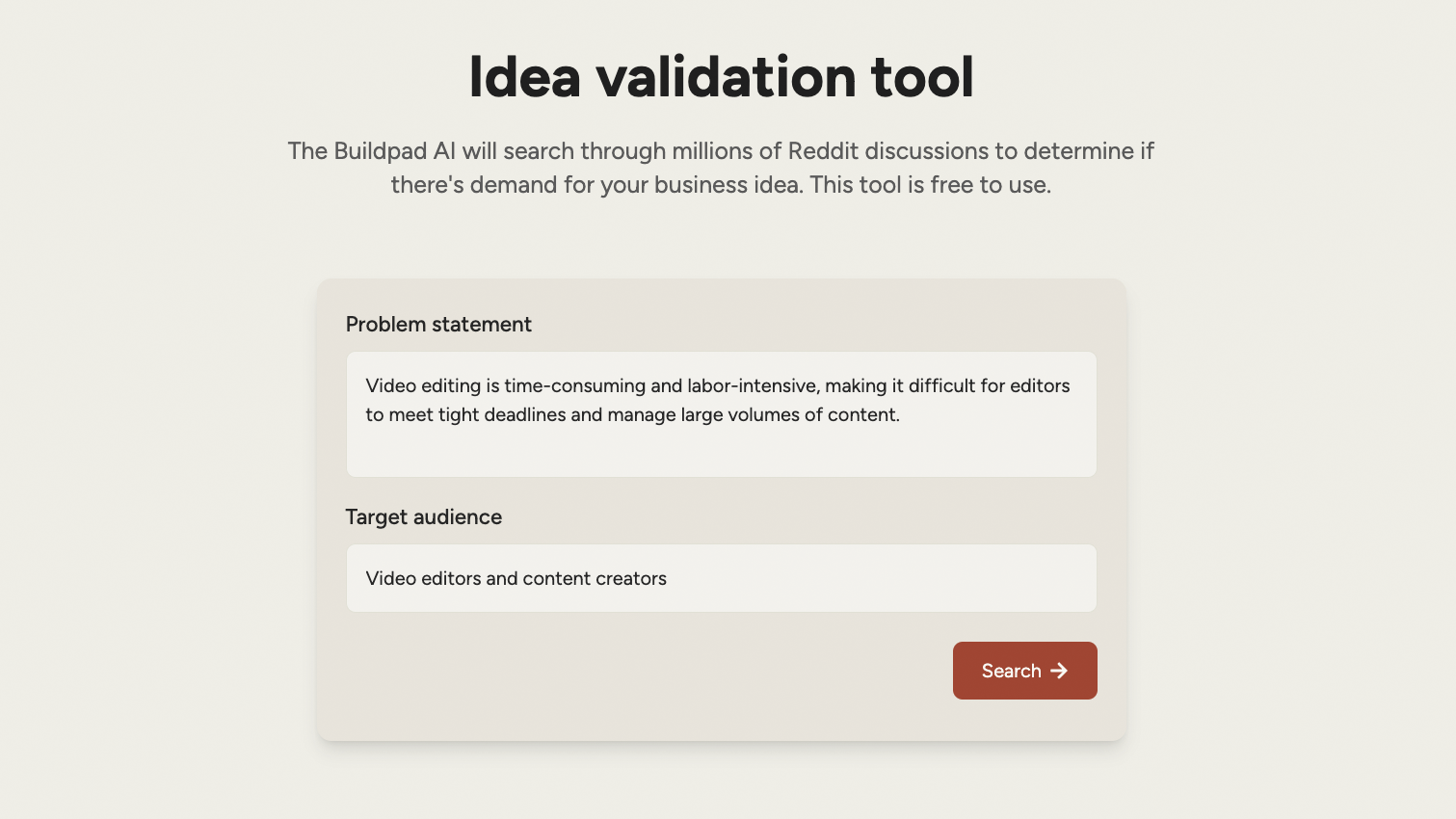 BuildPadによるアイデア検証ツール - 2分で実際のデータでビジネスのアイデアを検証するメディア3