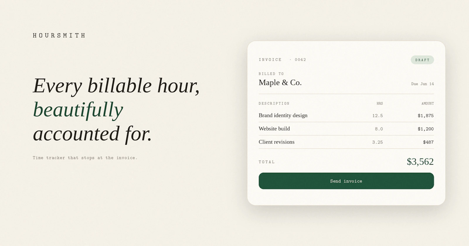 Hoursmith screenshot 1