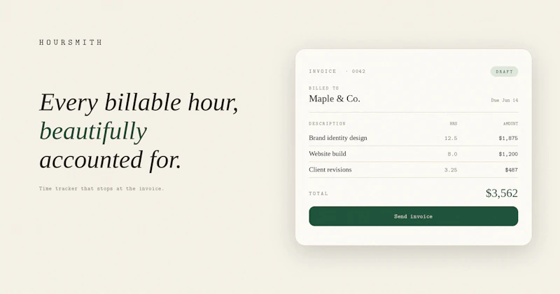 Hoursmith screenshot 1