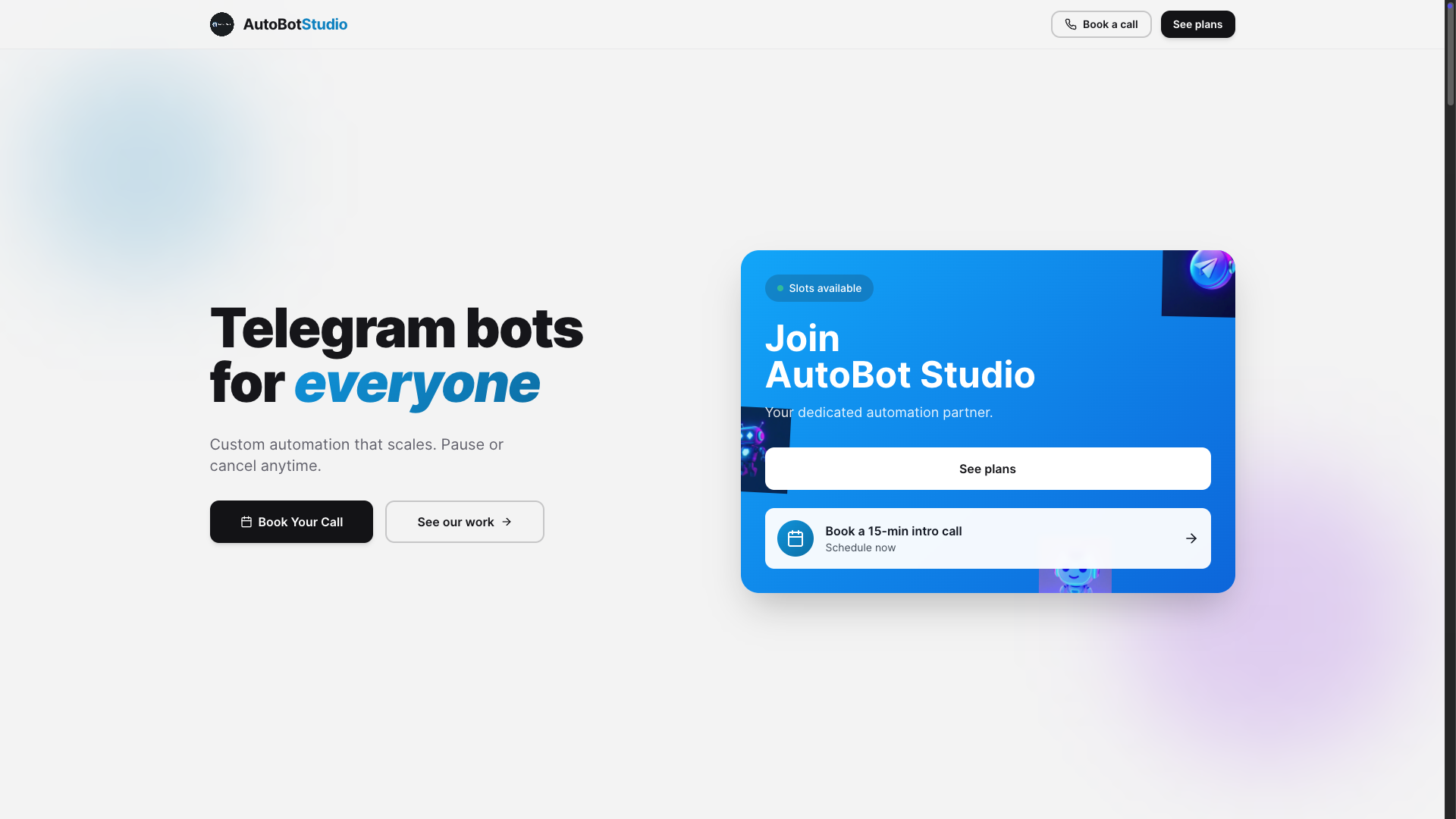 AutoBot Studio - Main product screenshot demonstrating key features and user interface