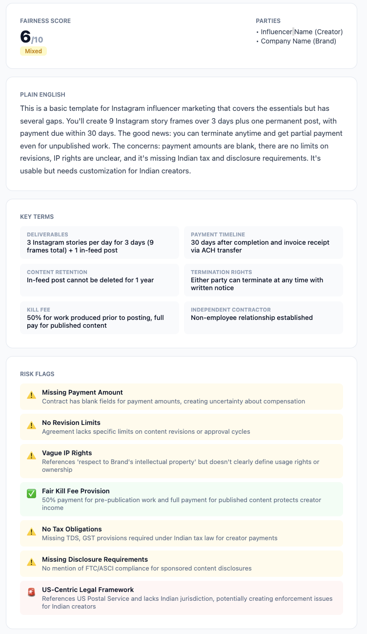 ContractIQ — Beta - Screenshot 3 showing product features and functionality