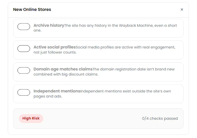 Website Safety Checklist screenshot 1