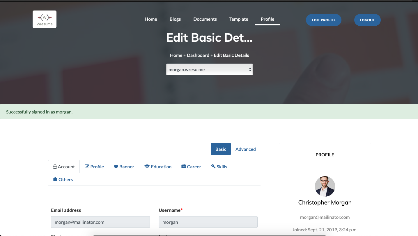 Wresume gallery image
