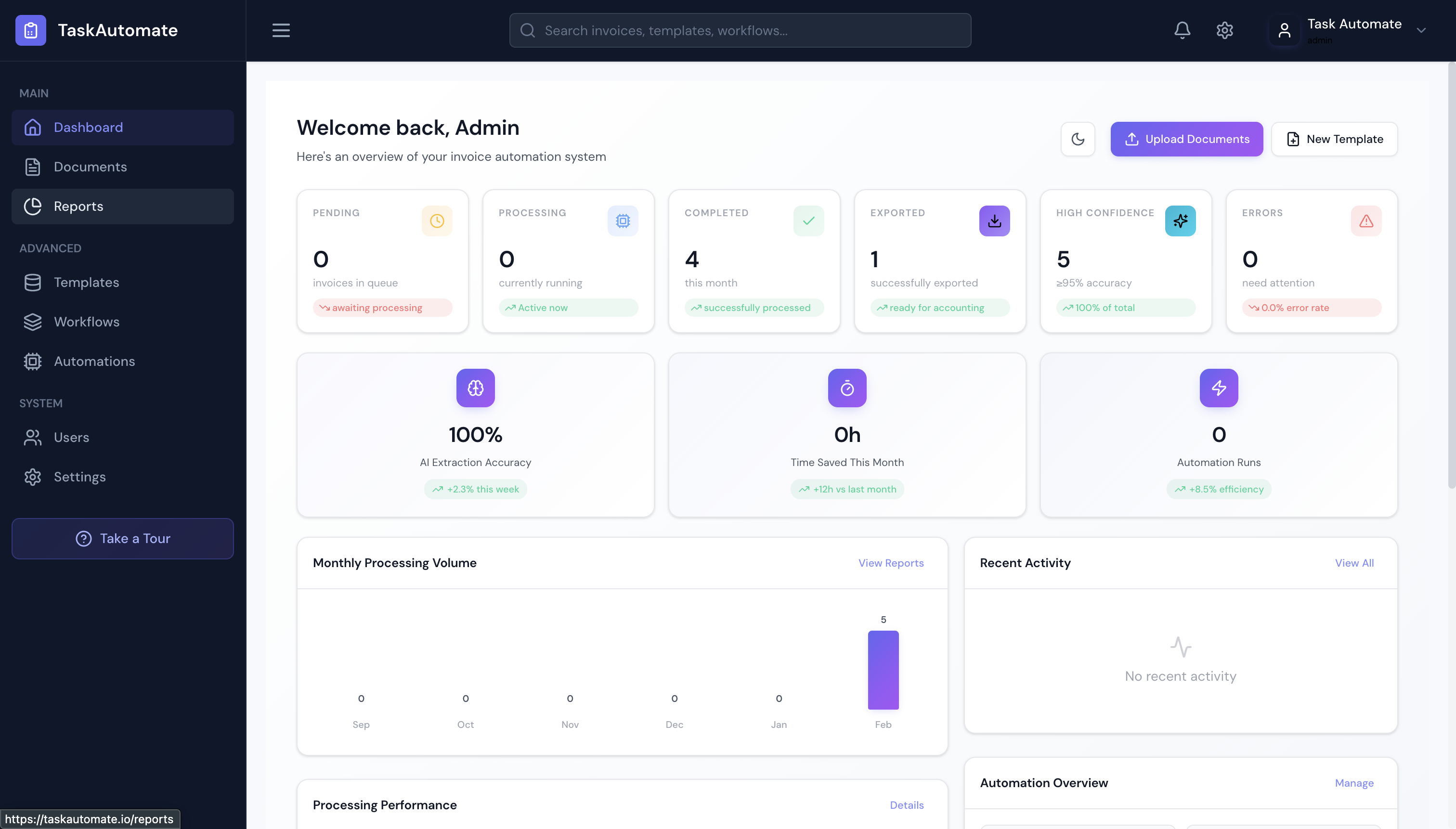 TaskAutomate - Screenshot 2 showing product features and functionality
