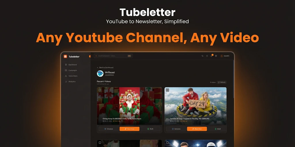 Tubeletter:將 YouTube 影片轉化為電子報