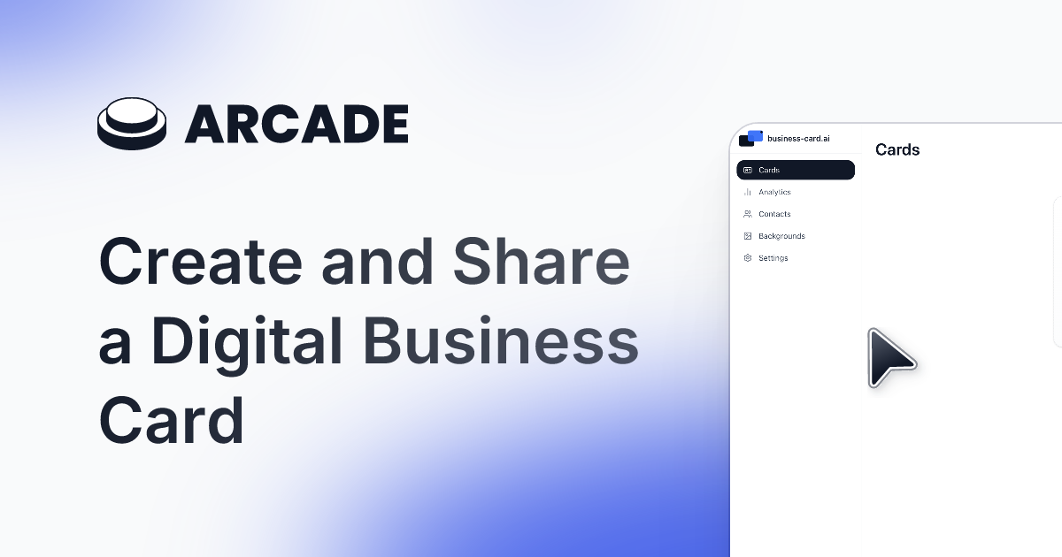 Business-card.ai – Digital Business Card - Main product screenshot demonstrating key features and user interface