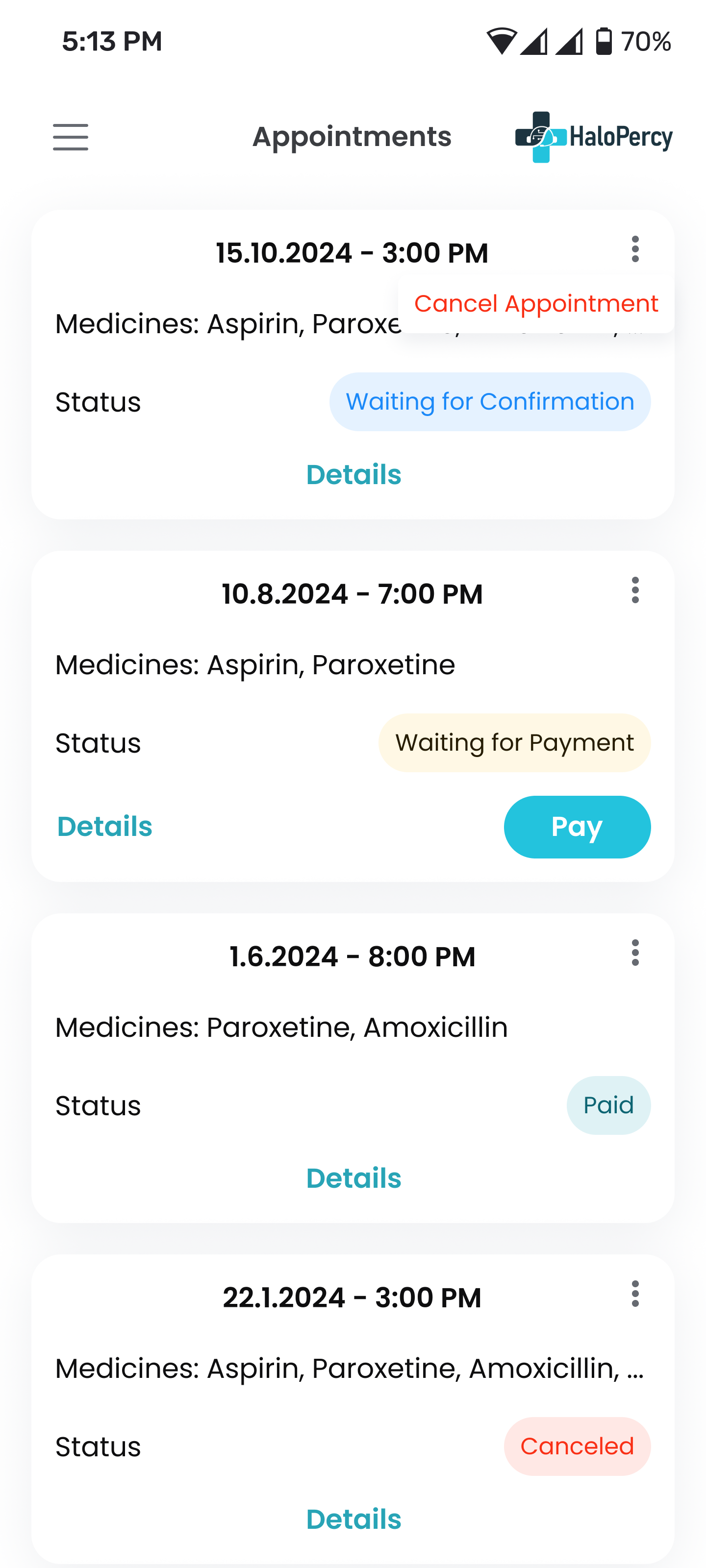 HaloPercy - Screenshot 3 showing product features and functionality