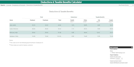 Deductions & Taxable Benefits Calculator gallery image