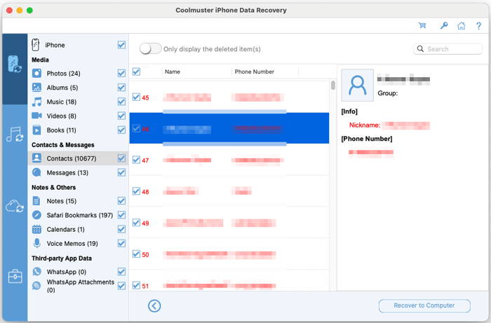 Coolmuster iPhone Data Recovery for Mac gallery image