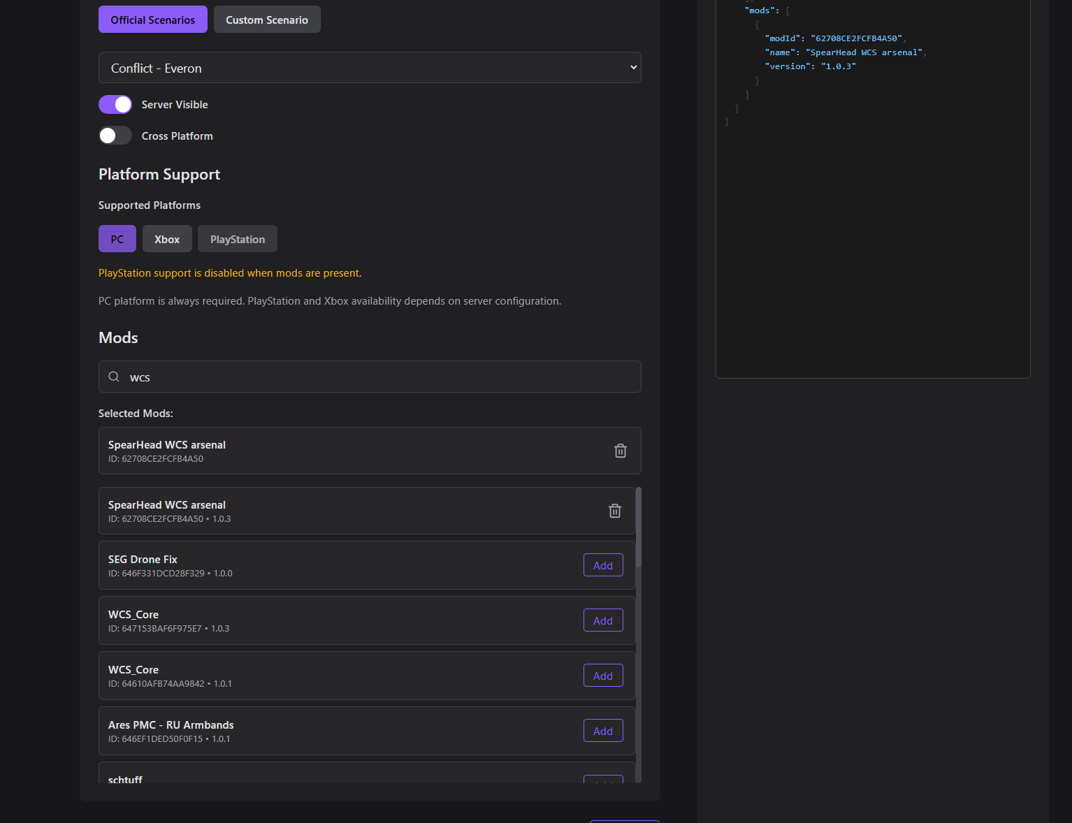 Arma Reforger Server -Konfigurationstool - Toolkit zum Verwalten und Konfigurieren Ihres ARMA -Reforger -Servers Medien 6