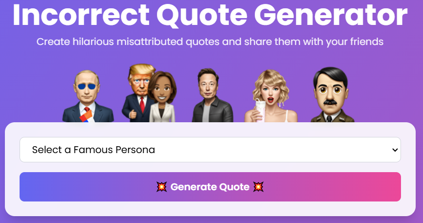 Incorrect Quote Generator gallery image