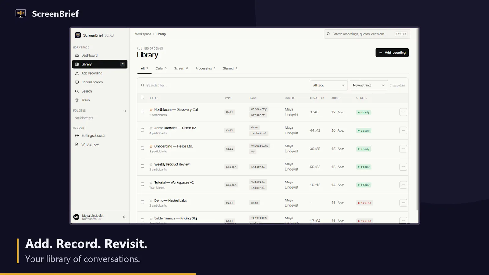ScreenBrief screenshot 1