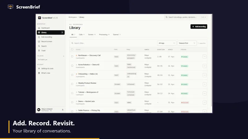 ScreenBrief screenshot 1