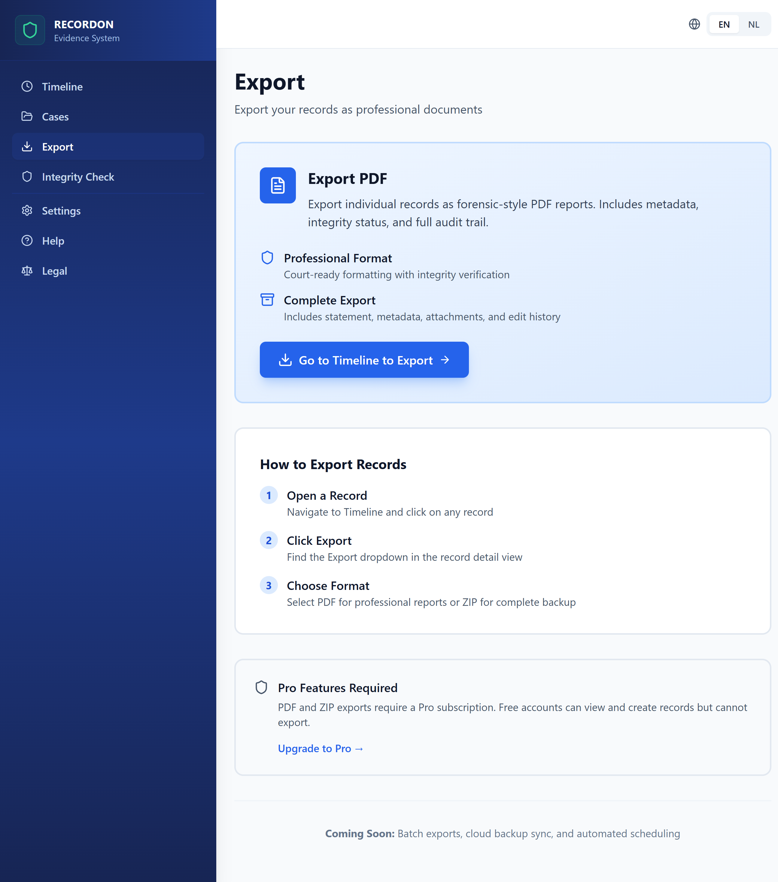 Recordon - Screenshot 4 showing product features and functionality