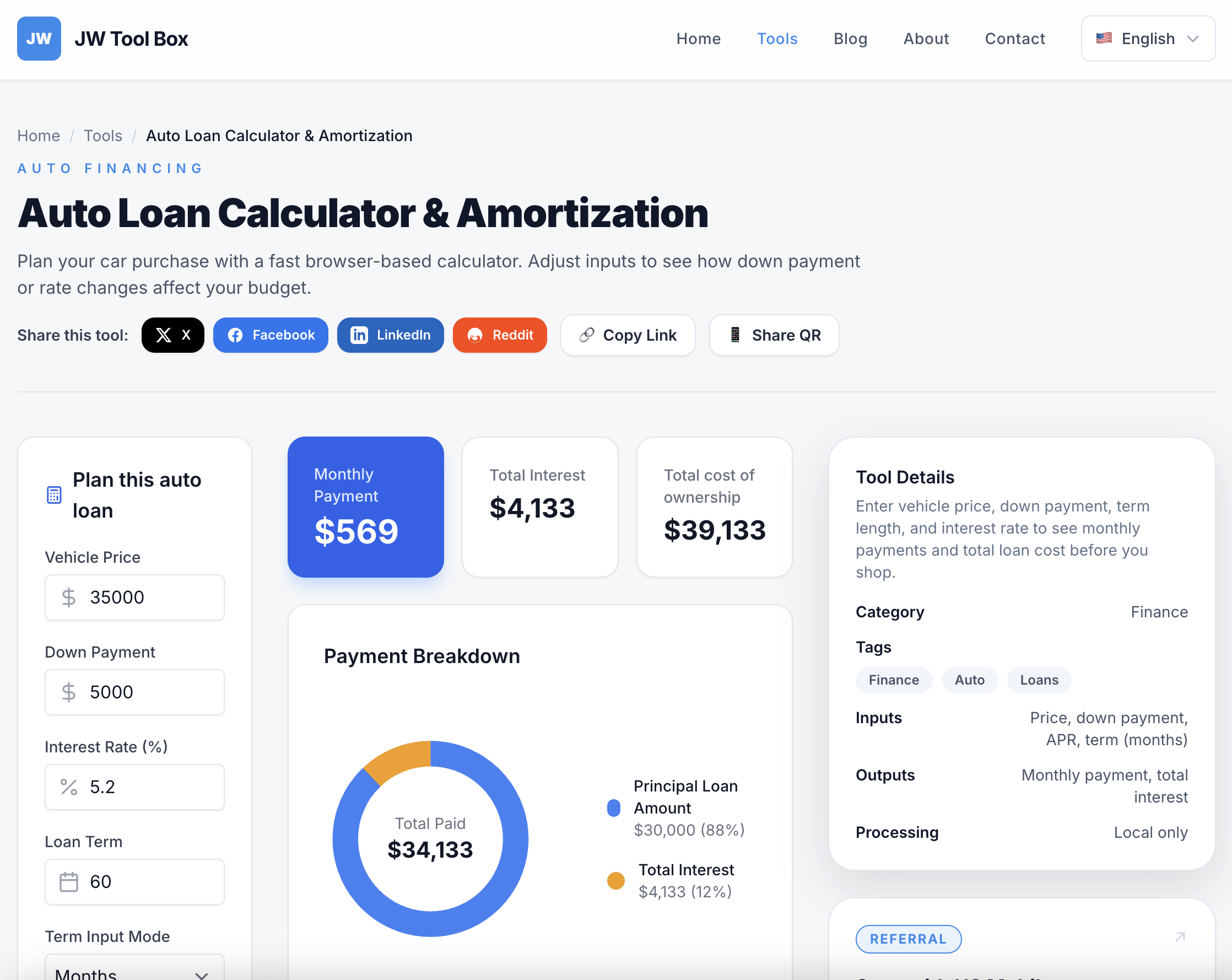 JW Tool Box - Screenshot 2 showing product features and functionality