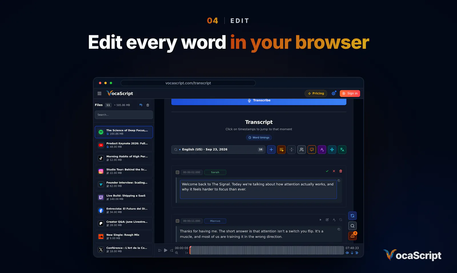 VocaScript screenshot 5