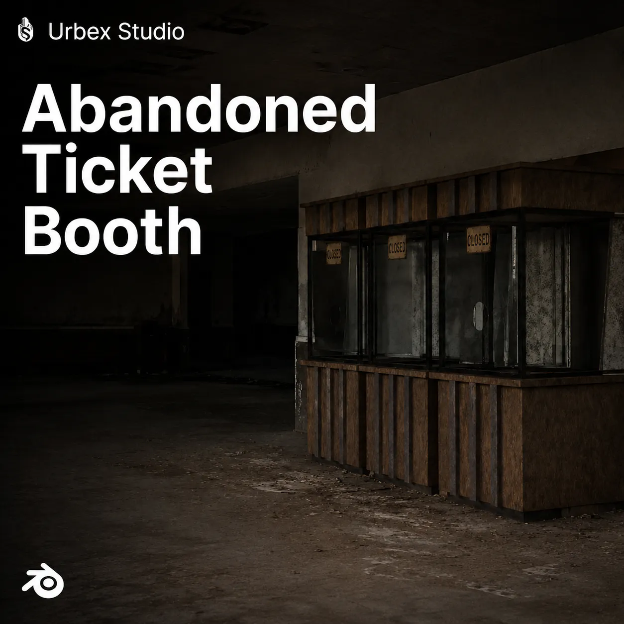 Abandoned Ticket Booth - blender model