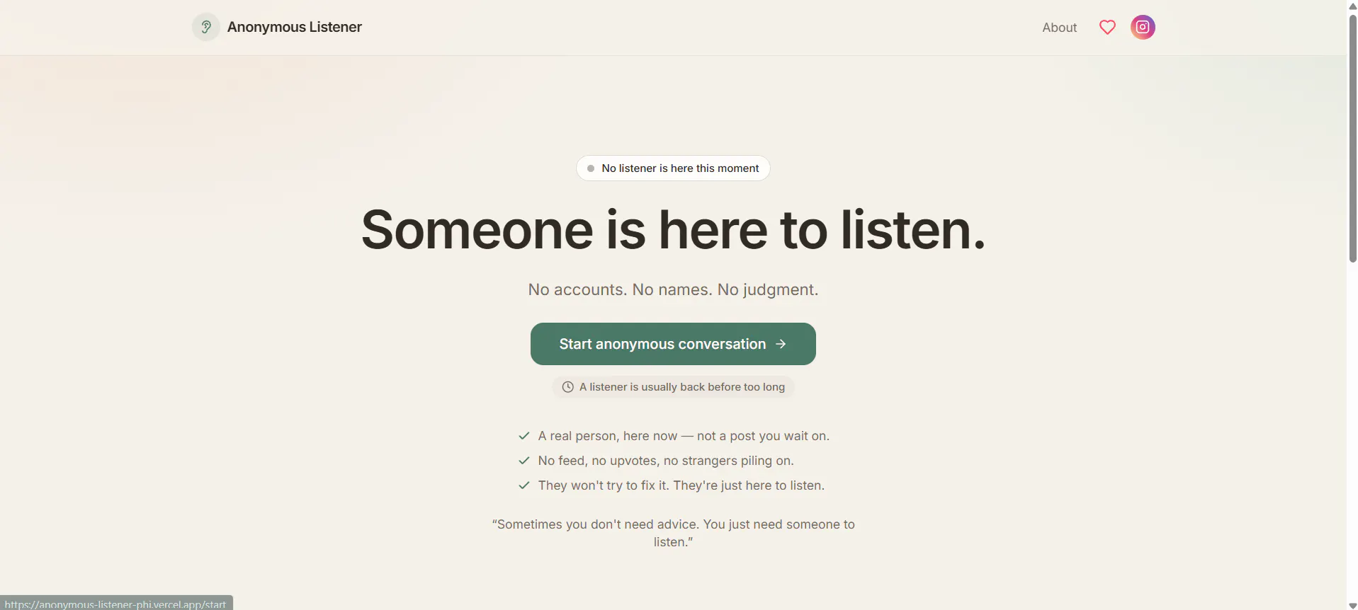 Anonymous Listener gallery image