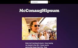 McConaugHipsum media 3