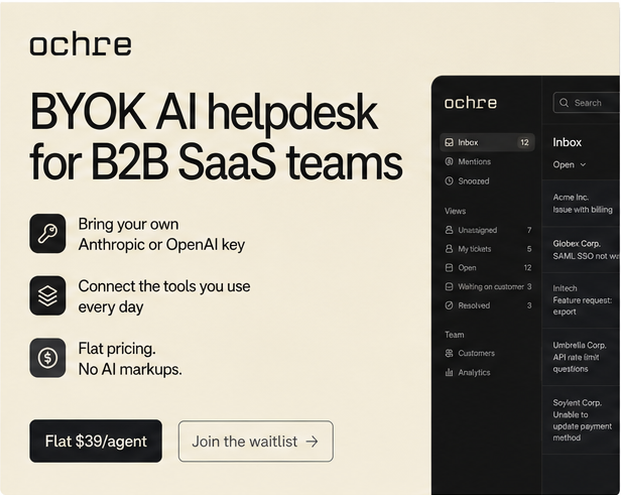 Ochre Helpdesk - No more Zenesk Tax gallery image