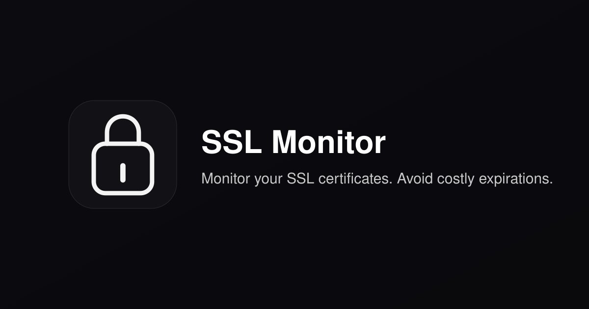 SSL Monitor - Main product screenshot demonstrating key features and user interface
