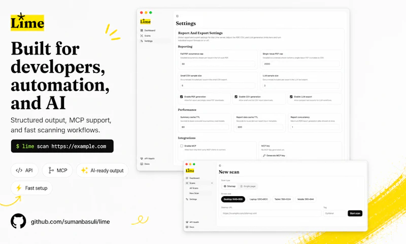 Lime — Open-Source Accessibility Scanner screenshot 2