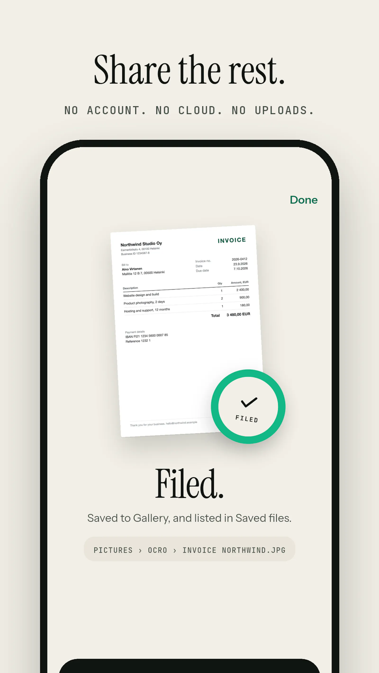 Ocro: Scan, Hide, Share  screenshot 4