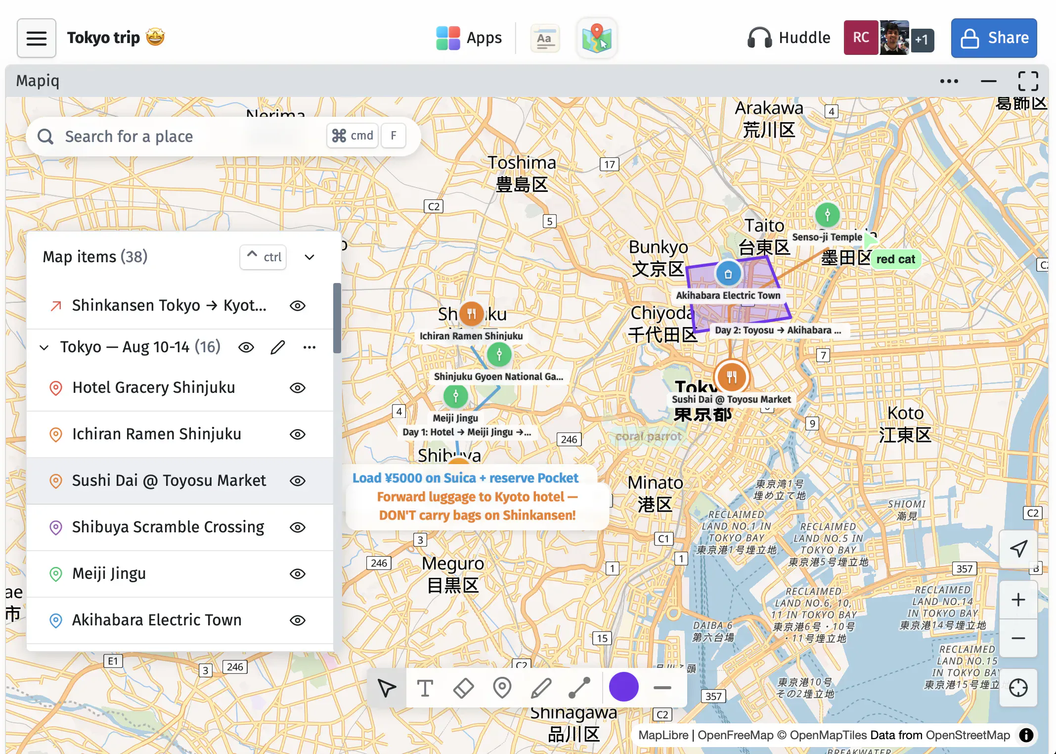 Mapiq screenshot